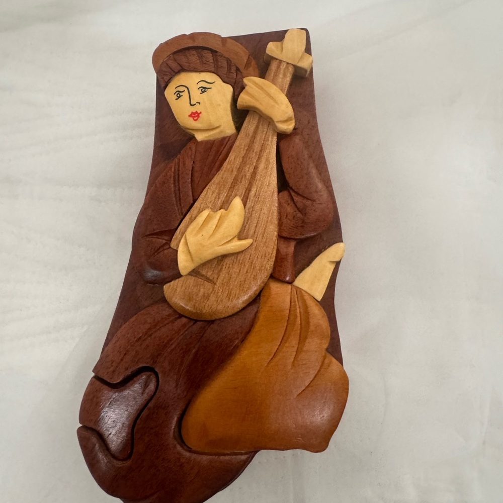 Handcrafted Wooden Musician Wall Art